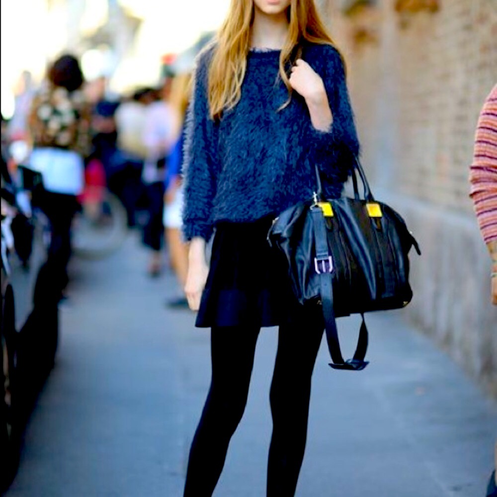 LAUREN CONRAD BLUE FLUFFY SWEATER!